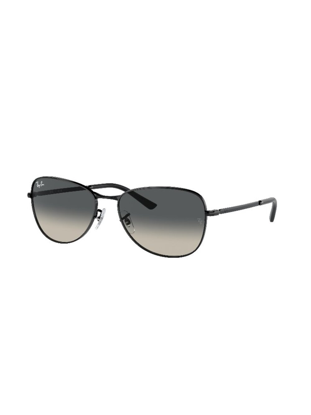 New Ray-Ban Unisex Sunglasses Black Aviator Grey Lens Metal Frame Ray Ban RB3733
